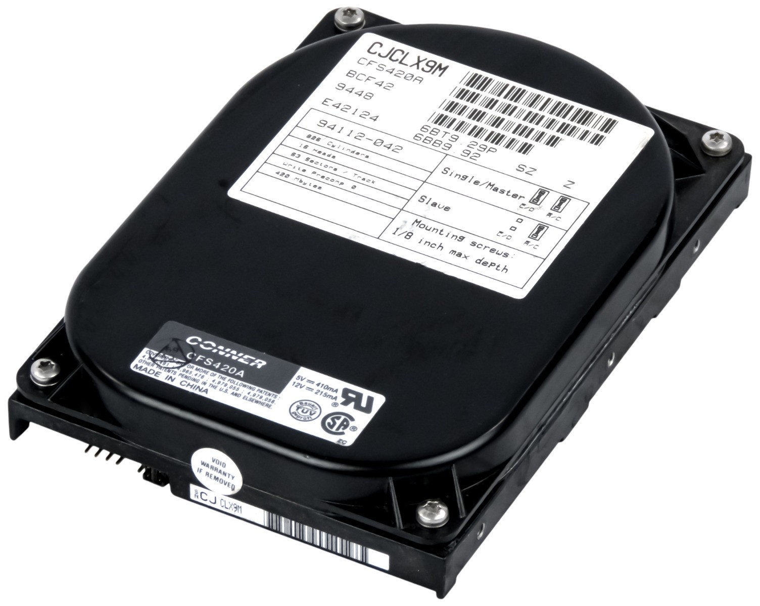 CONNER 420MB 3.6K ATA 3.5'' CFS420A
