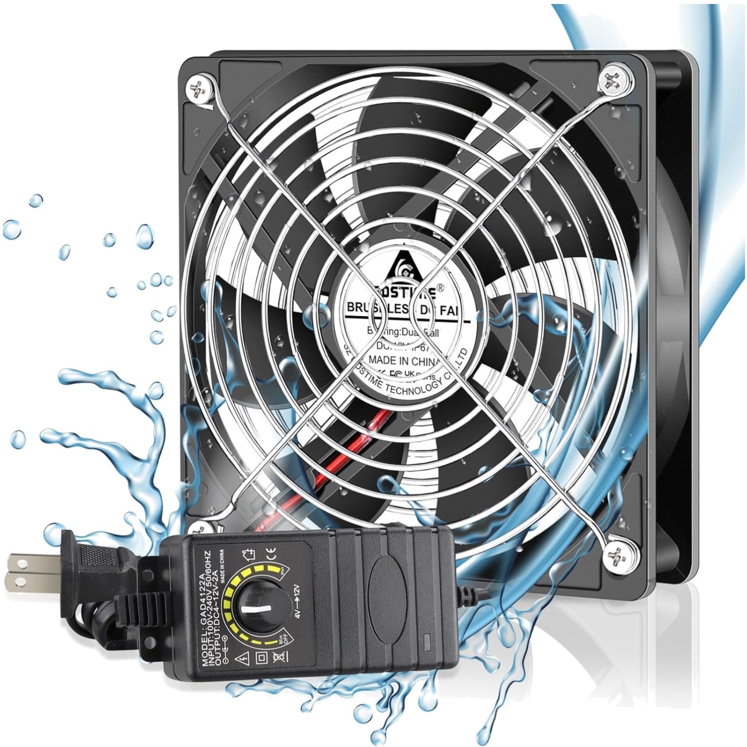 Durable 120mm Waterproof Fan with Variable Speed