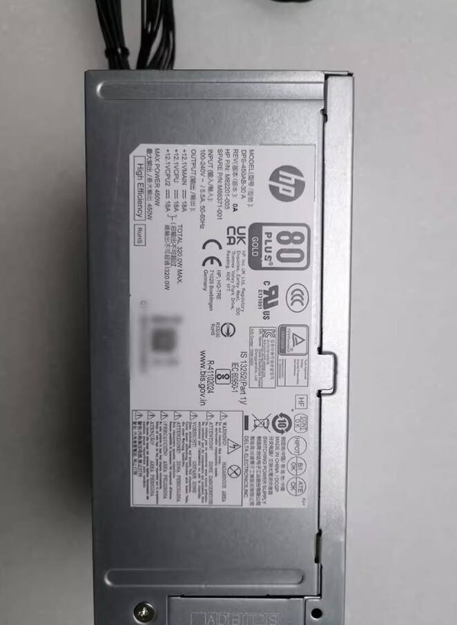 For HP HPI P S TWR SFF Power Supply 450W DPS-450-30A M86371-001 M82201-003