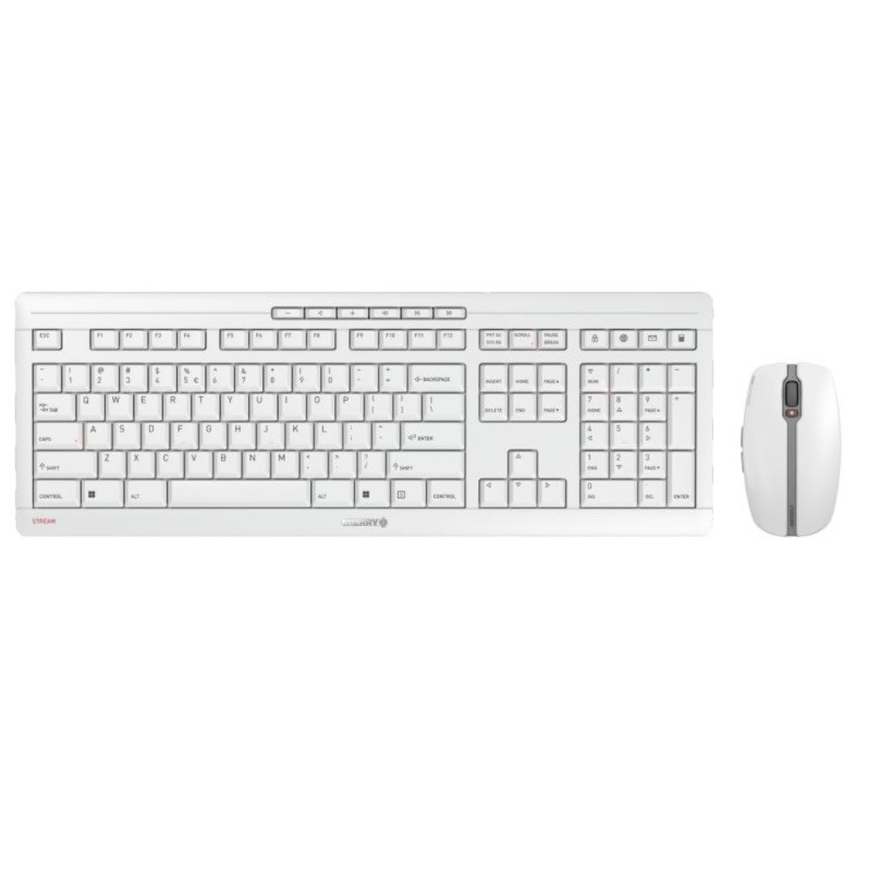 Cherry Stream Desktop Wireless Keyboard & Mouse Combo JD8500EU2 White