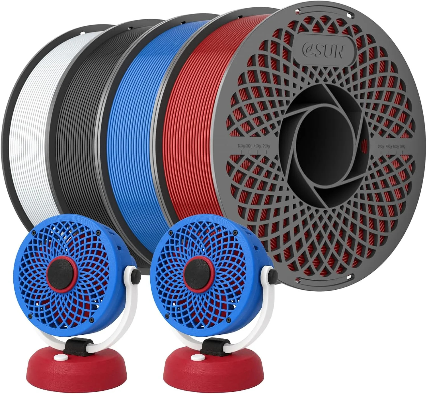 Basic PLA Fliament 3D Printer Fliament 4KG, High Speed PLA,Multicolor