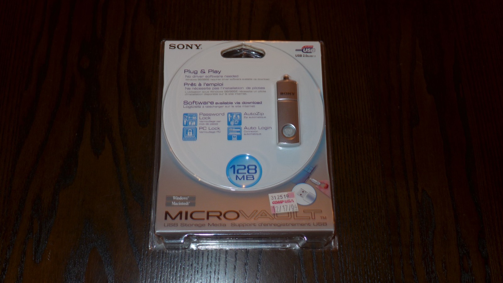 Sony MicroVault 128MB USB Storage Media (USM128DS) - HTF NOS - 