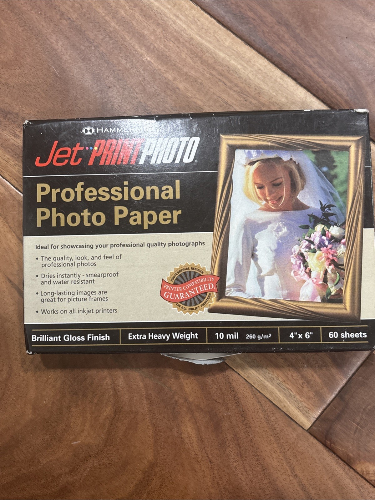 Hammermill Jet Print Photo Paper 4" x 6" Brilliant Gloss Paper 60 Sheets Heavy