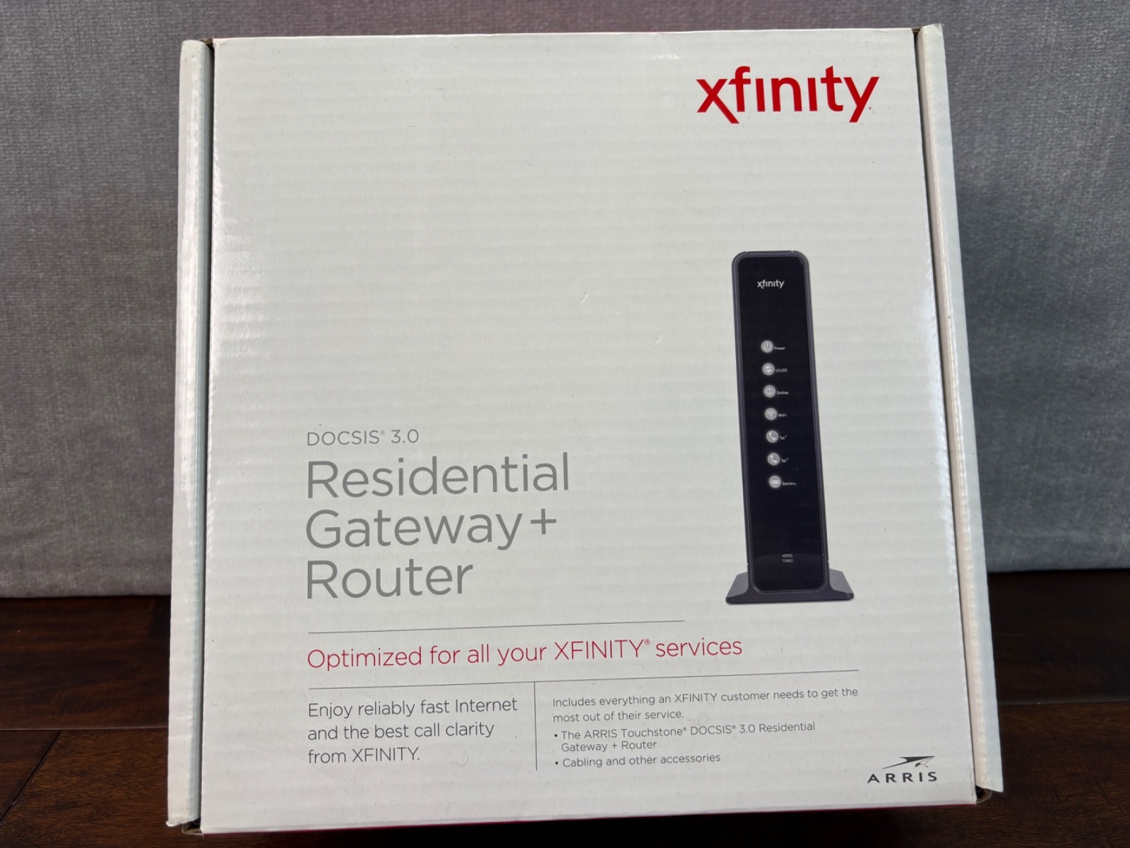ARRIS TG862G Xfinity DOCSIS 3.0 Wireless Gateway Router 4-Port Gigabit Voice