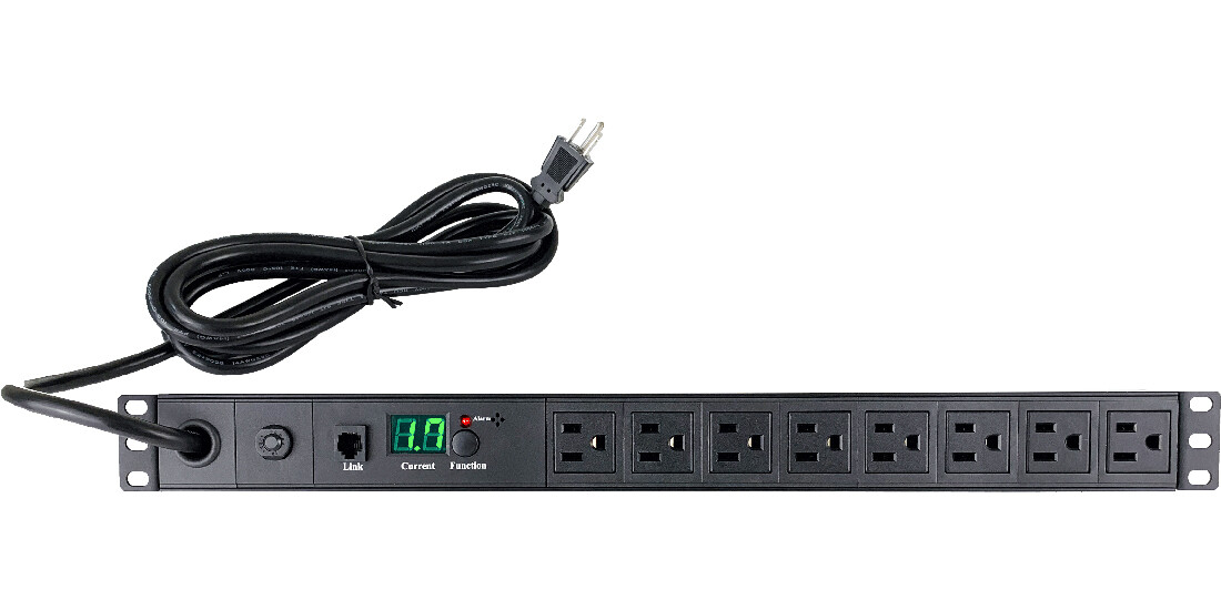 Professional Power Strip W/h Power Overload Alarm + Buzzer + Current Meter Panel