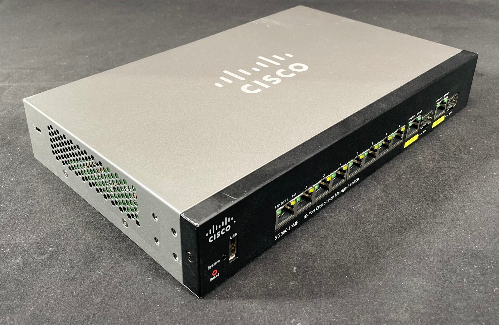 Cisco SG350-10MP 10 Port Gigabit PoE Managed Switch -Same Day Shipping