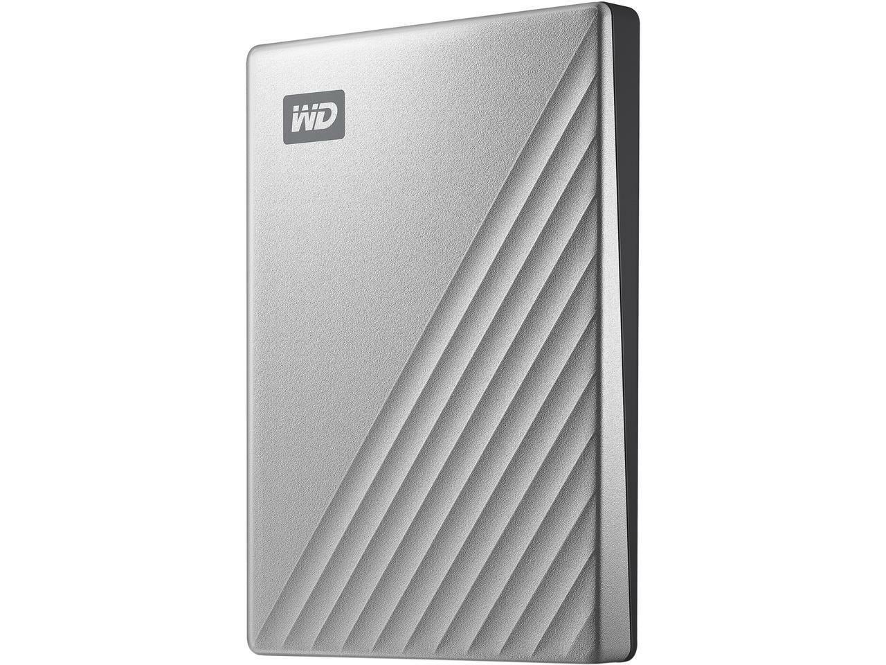 WD 1TB Silver My Passport Ultra Portable Storage External Hard Drive USB-C for P