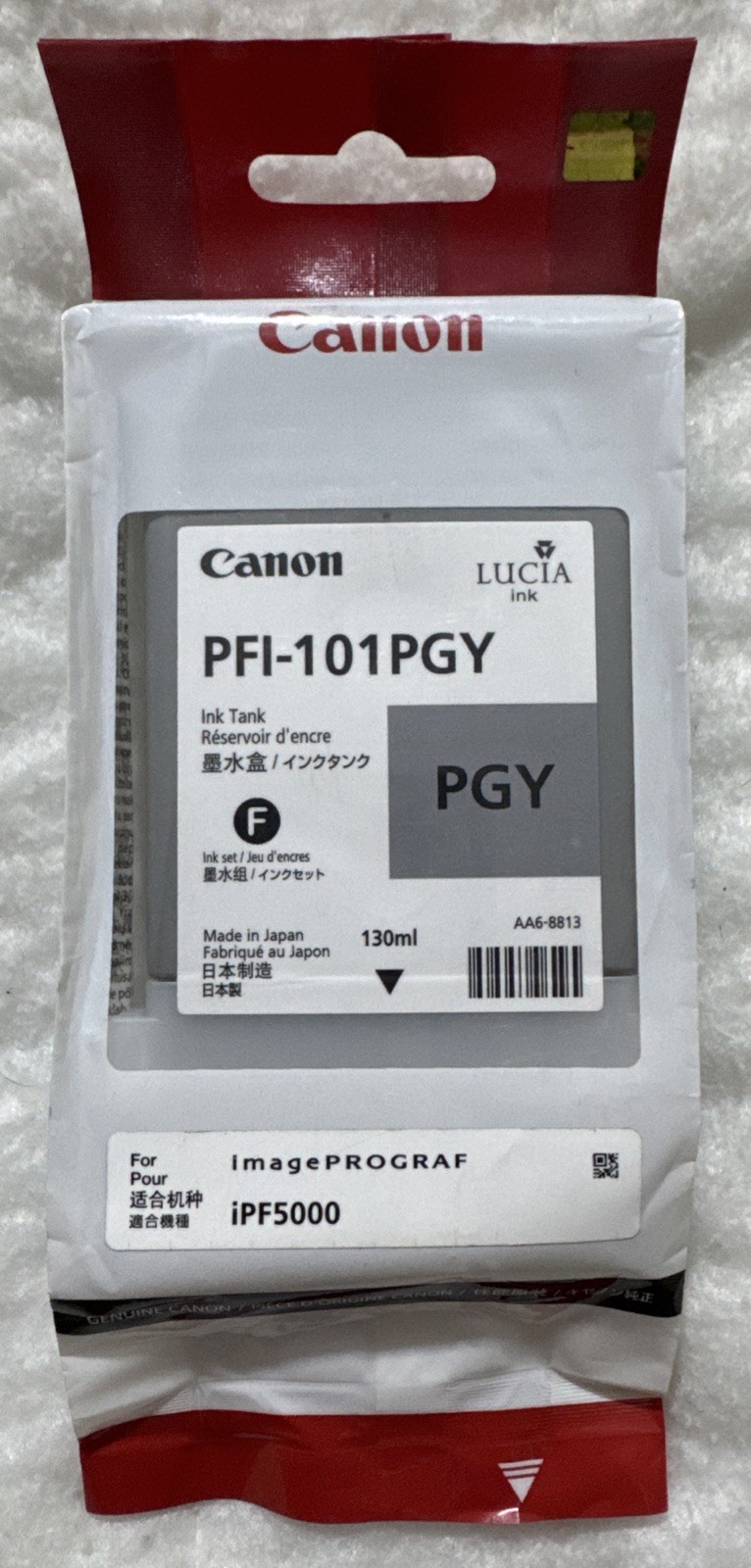 Canon PFI-101PGY Photo Gray Ink Tank 130mL Image Prograf Cartridge 0893B001