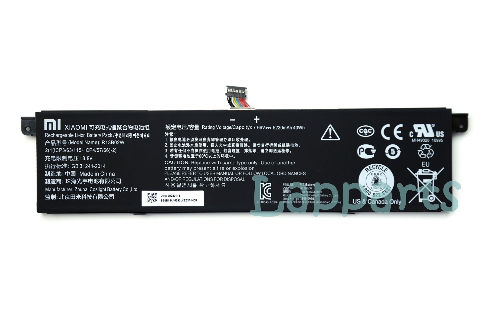 New Original R13B02W R13B01W Battery for Xiaomi Mi Notebook Air 13.3" Inch 2018