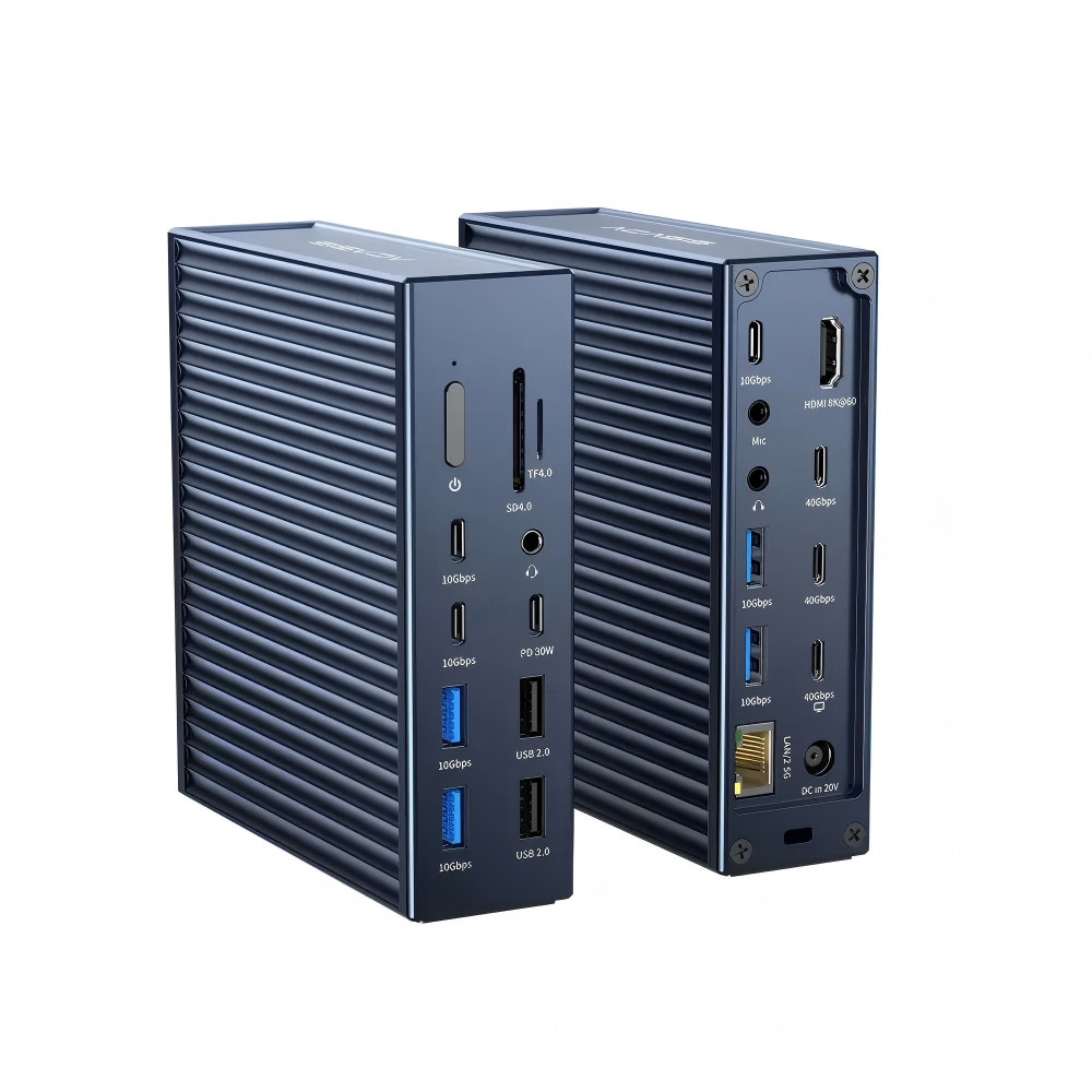 ACASIS Thunderbolt 4 Dock Dual 4K/8K Display 40Gbps 90W PD 2.5G Ethernet