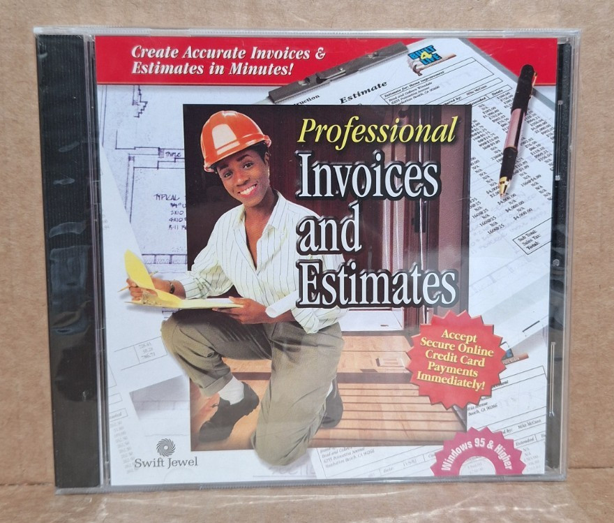 Professional Invoices and Estimates (PC) by Swift Jewel - New / Sealed