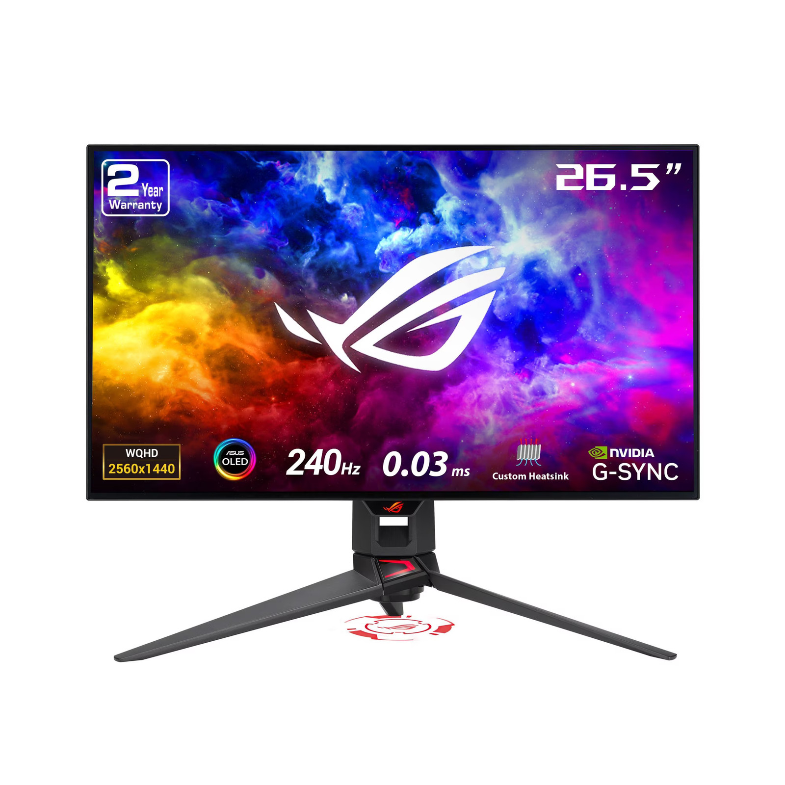 ASUS ROG Swift OLED PG27AQDM 27" Gaming Monitor - 1440p, 240Hz, 0.03ms