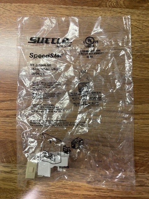 New In Bag Suttle SpeedStar SE-2-7005-52 JACK 6P/6C Modular Jack 
