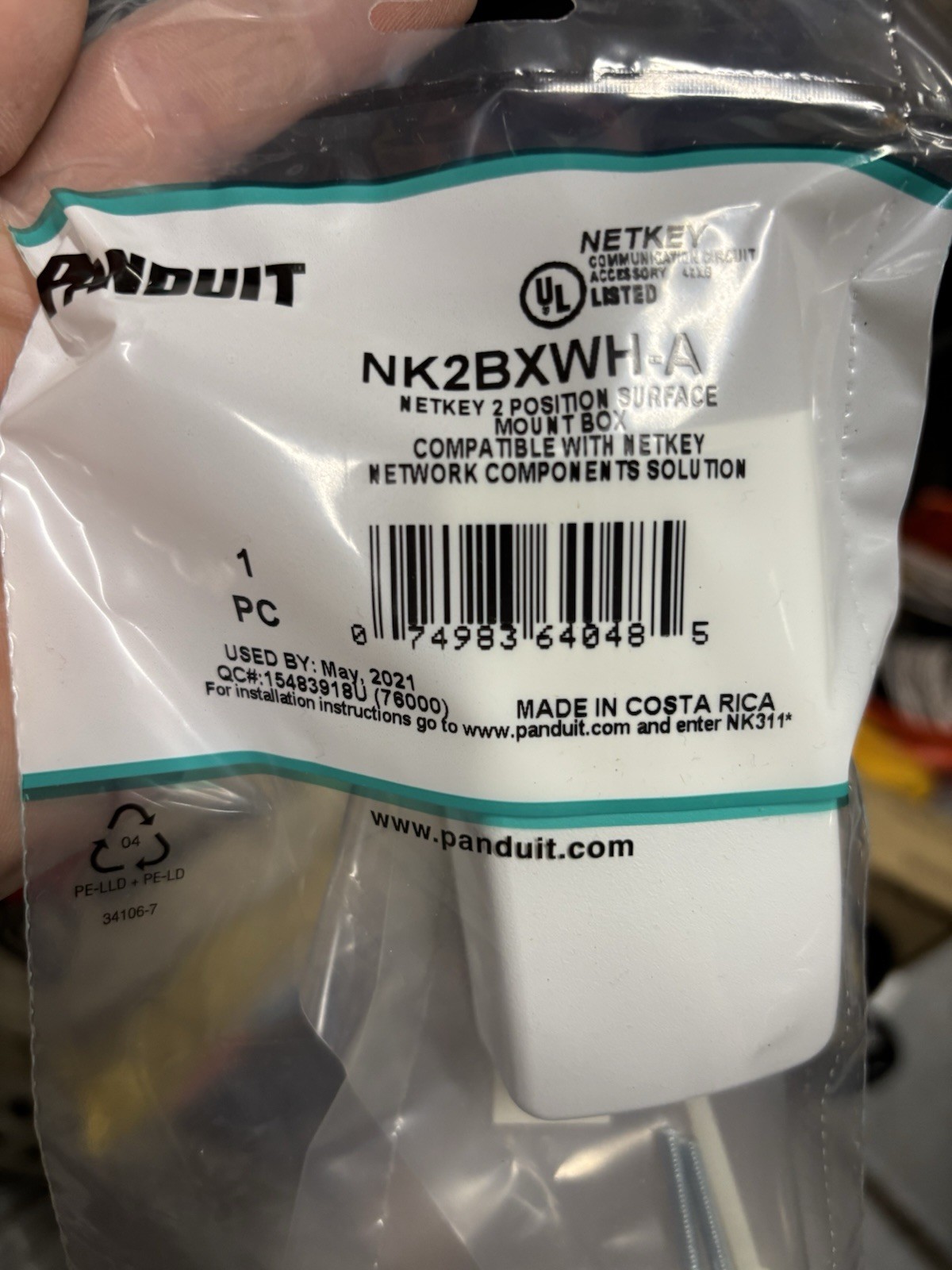 Panduit NK2BXIW-A 2-Port Surface Mount Box International White,