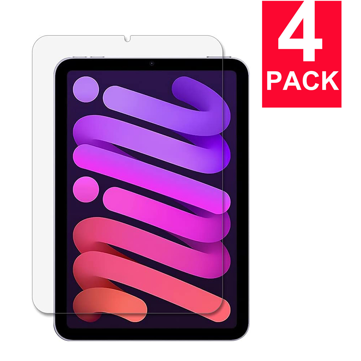 4 Pack iPad Mini 6th Gen Tempered Glass Screen Protector For iPad mini 6 2021
