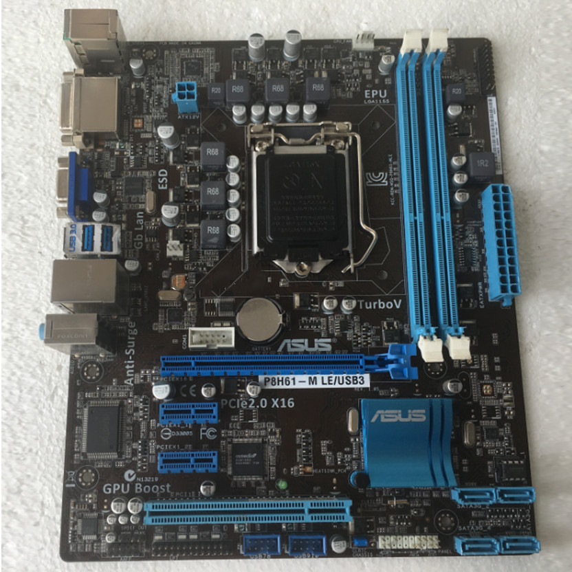 For ASUS P8H61-M LE/USB3 LGA1155 DDR3 Motherboard Tested OK