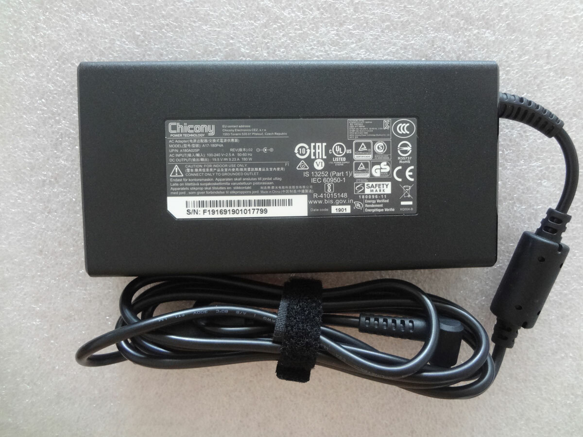 For MSI Stealth GS63 8RE MS-16K5 Chicony 19.5V 9.23A A17-180P4A 180W Adapter OEM