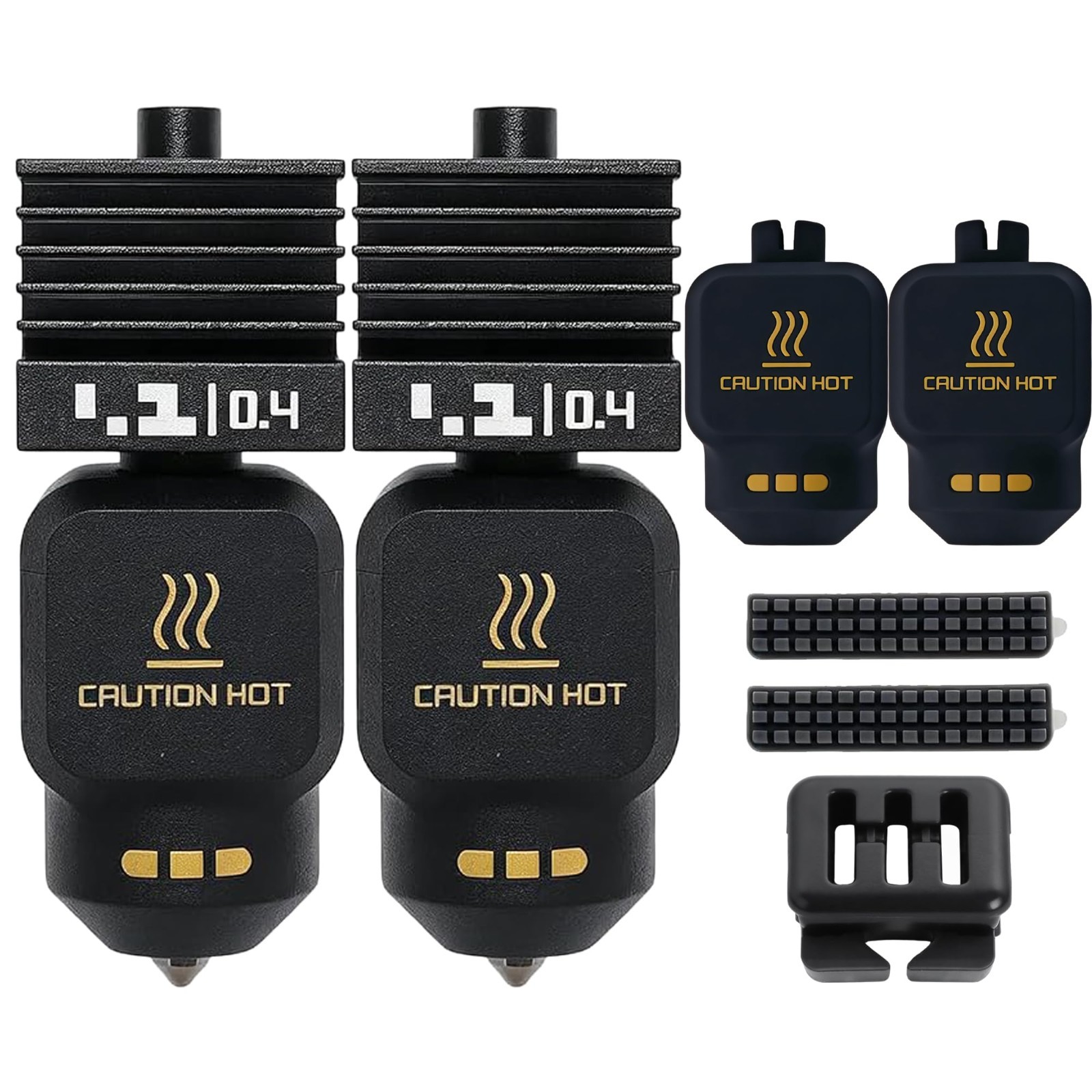 2 Pack 0.4mm Hotend Nozzle Kit for Bambu Lab P2S H2D X2D H2S 3D Printers