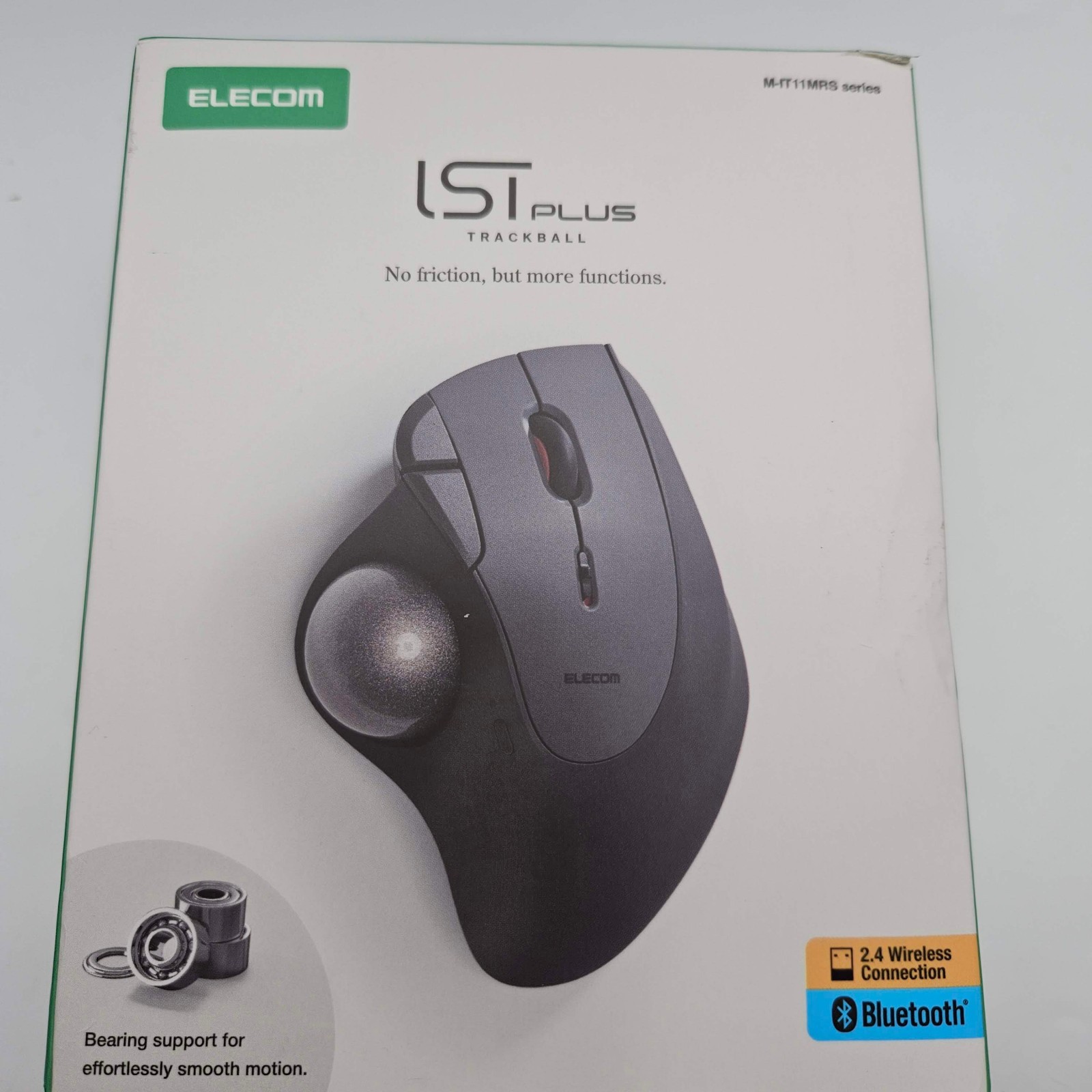 ELECOM IST Plus Wireless Bluetooth Trackball Mouse Black bearings roller smooth