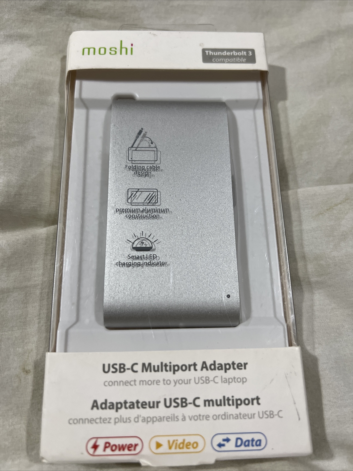 NEW Moshi Thunderbolt 3- USB-C Multiport Adapter- Silver