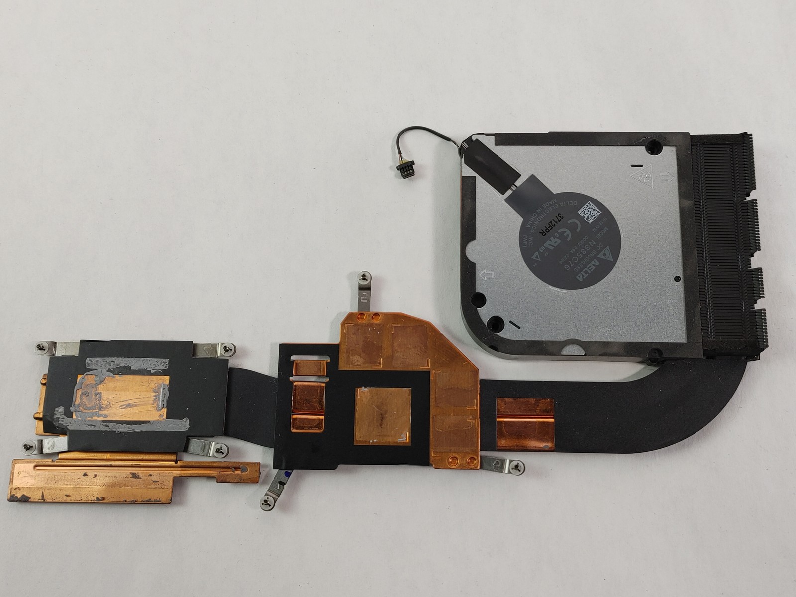 Dell C5DKC Precision 3571 Copper 4-Pin BGA 1744 Laptop CPU Fan with Heatsink