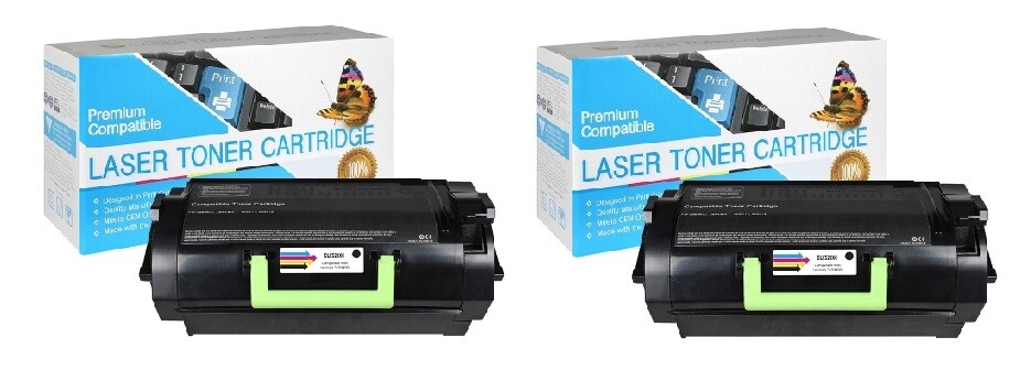 2 New Toner Cartridges For LEXMARK 52D1H00 ( 521H ) High Yield MS811 MS812