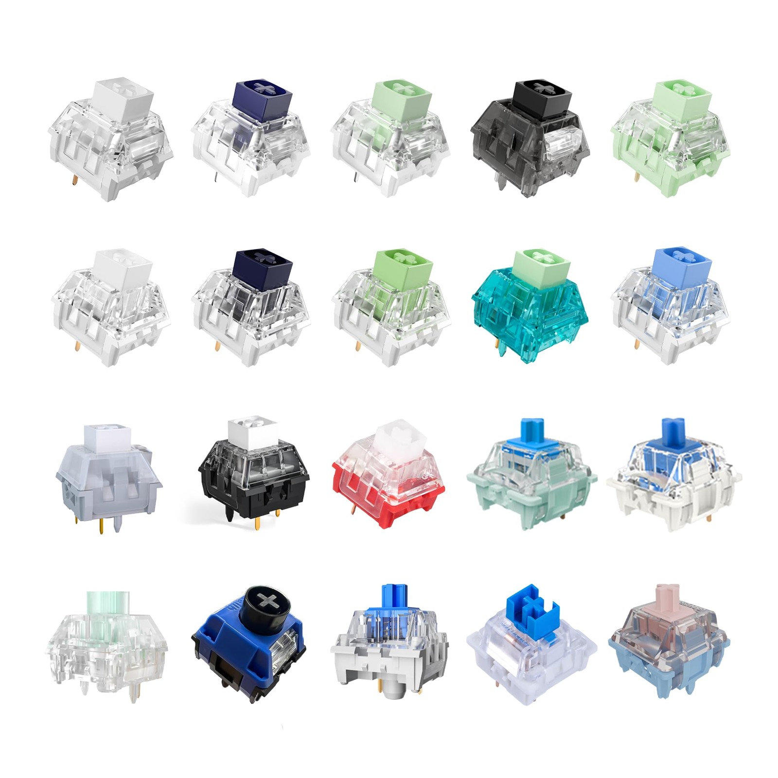 Kailh Gateron Outemu Clicky Series Mechanical Keyboard Switch Sample 20 PCS