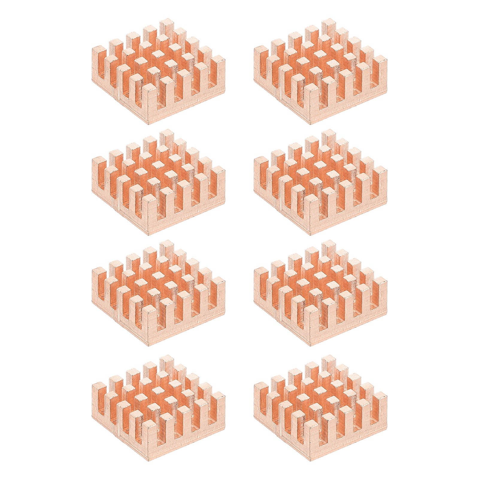 8 Pcs Copper Heatsink 14x14x6mm, Heat Sink Cooler Radiator for Raspberry Pi