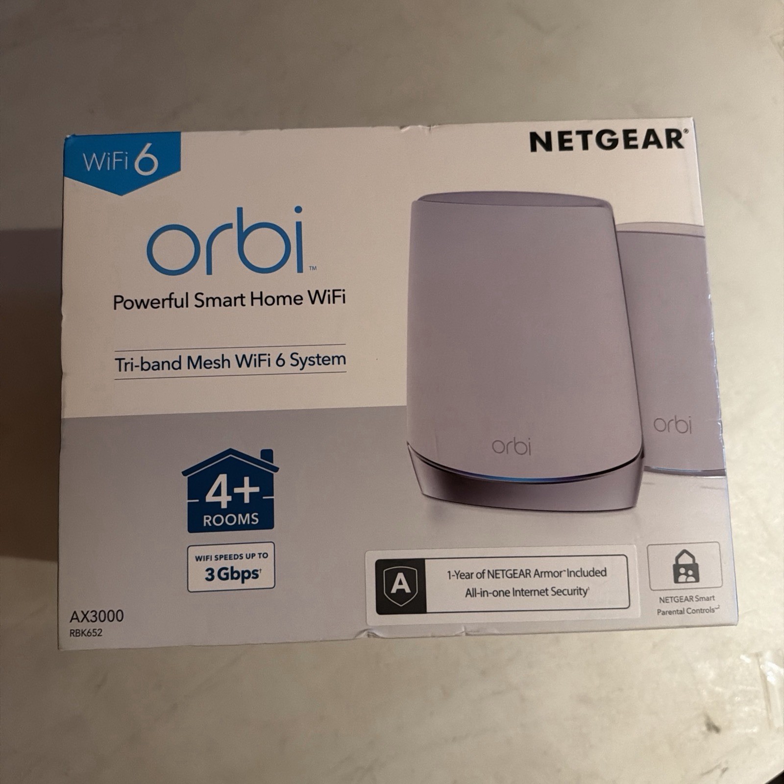 NETGEAR Orbi AX3000 RBK652S-100NAS Mesh Router System
