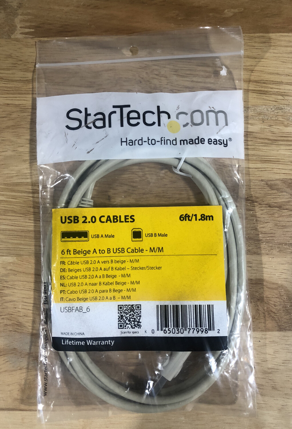Star Tech USB 2.0 Cables 6 foot long