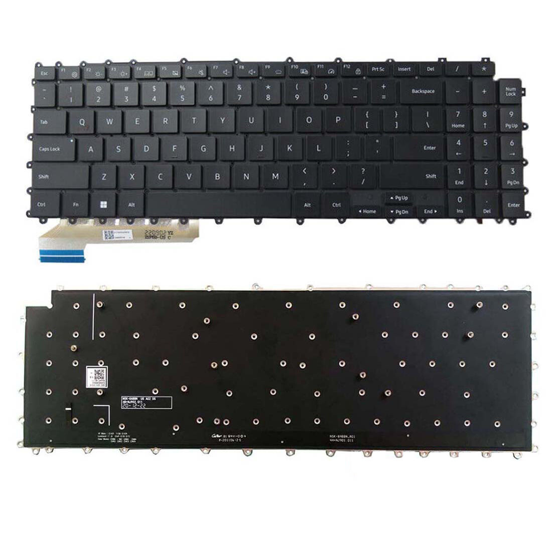 Laptop Keyboard for Samsung Galaxy Book Pro 360 950QDB NP950QDB Black US Backlit