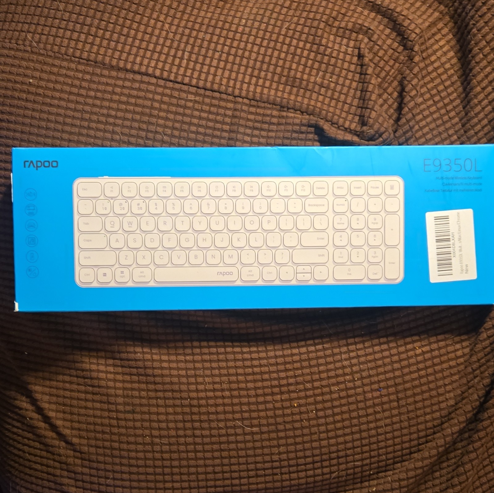 Rapoo E9350L Wireless Slim Multi-Device Keyboard White English QWERTY Alloy