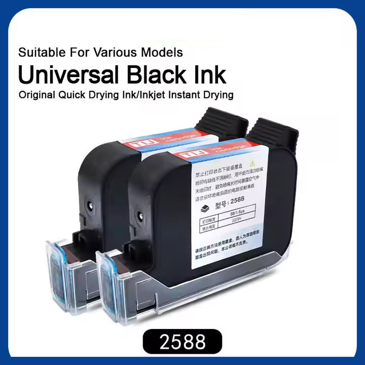 3pcs 12.7mm Oil-Based Ink Cartridge Fast Dry Smear-Proof for Handheld Printer