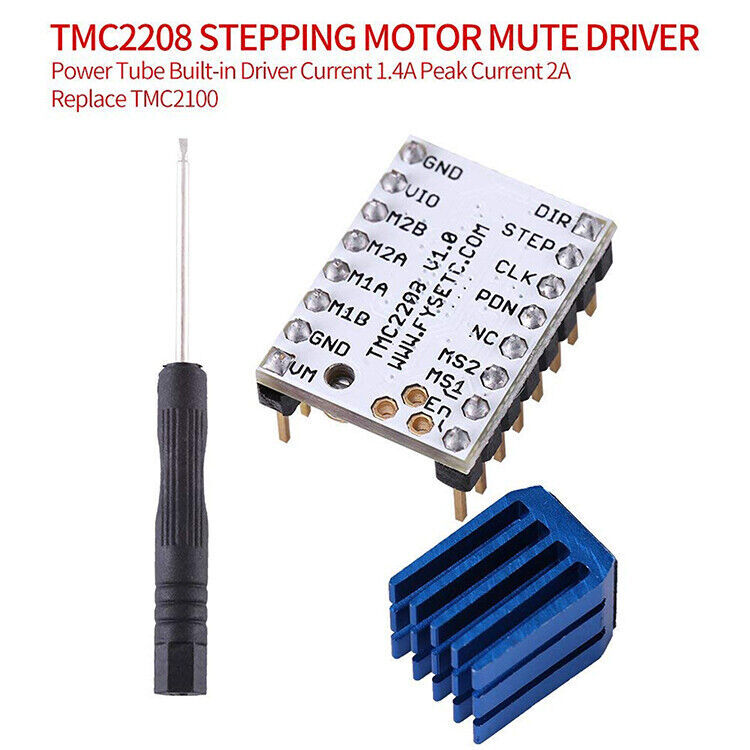 TMC2208 V1.2 Stepper Motor Driver Chip Driver Module Heat Sinks 3D Printer 5PCS