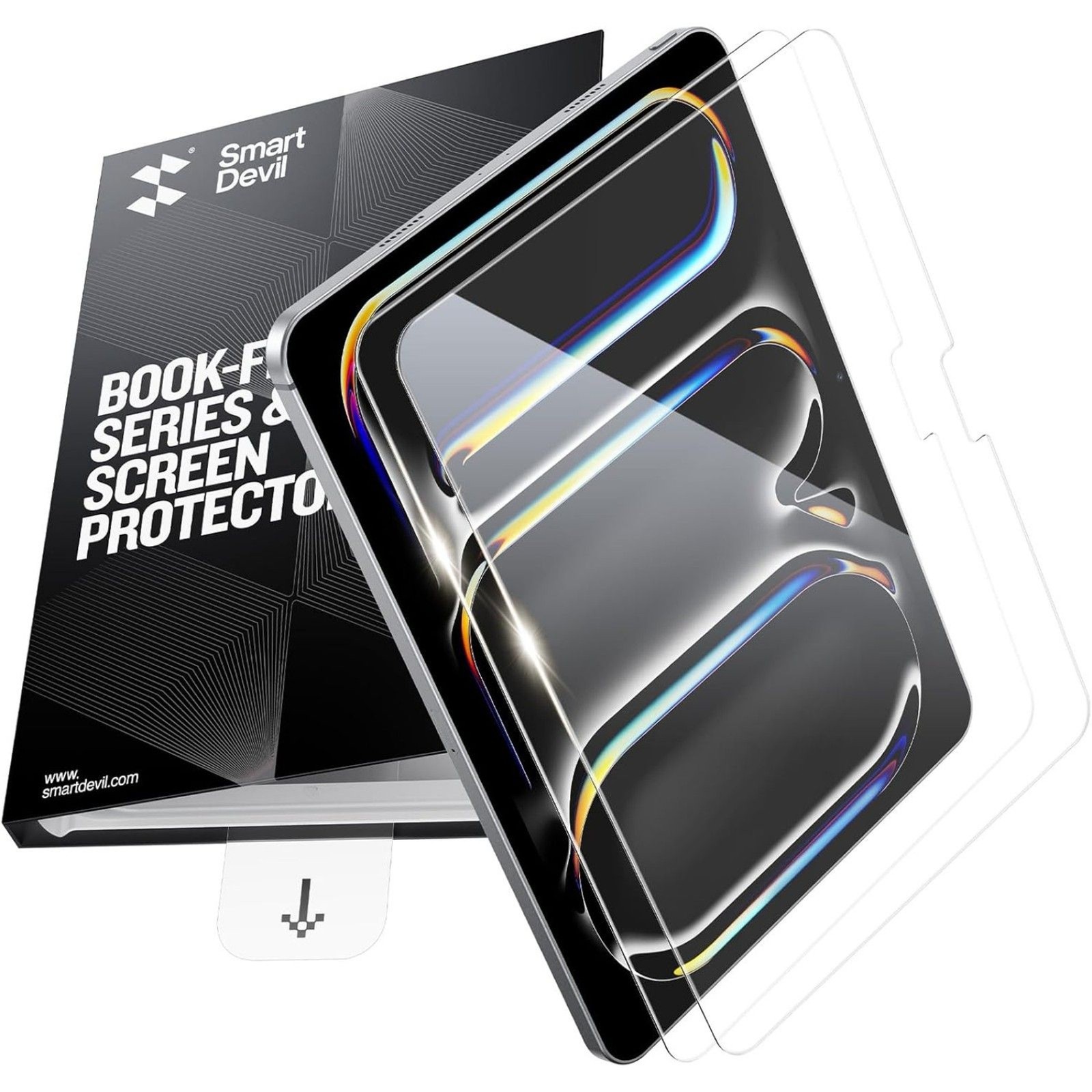 SMARTDEVIL 2 Pack Tempered Glass Screen Protector for iPad Pro 11 Inch M4 M5
