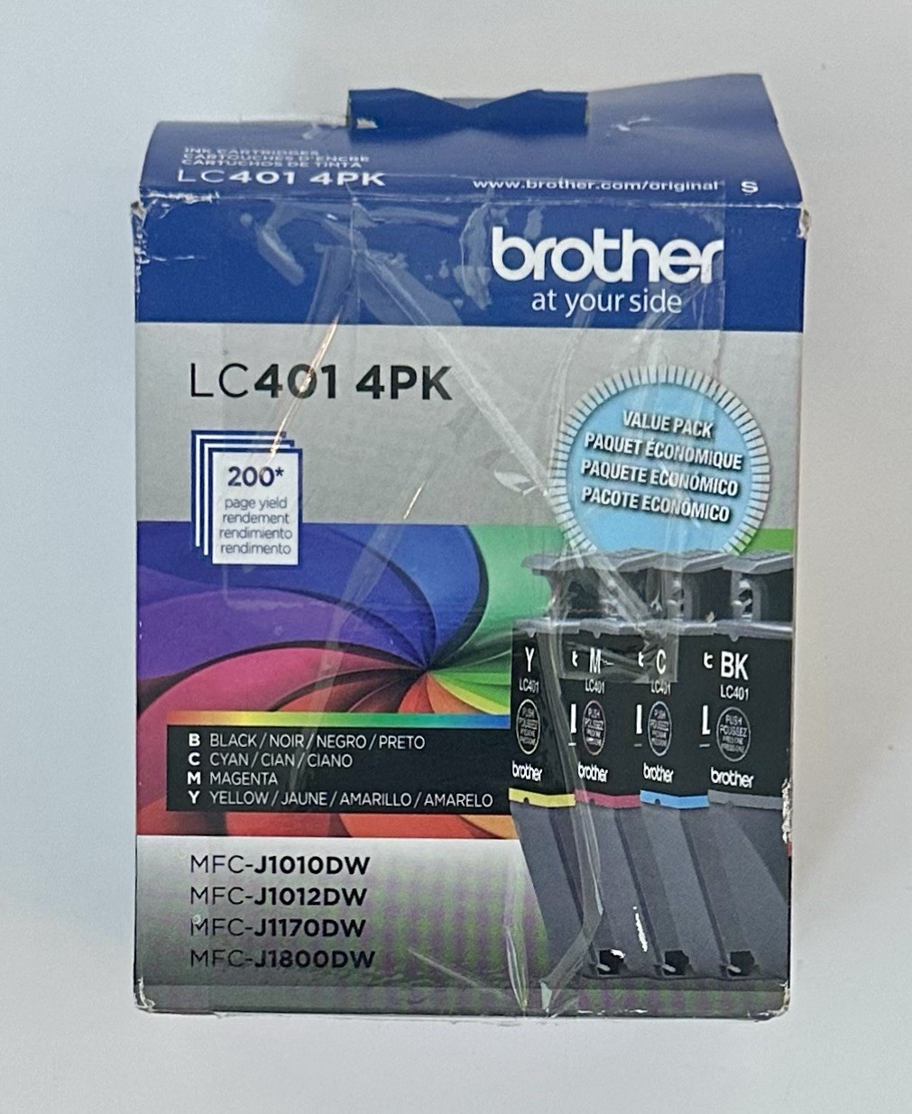 Genuine Brother LC4014PKS LC401 Ink Cartridge Black Cyan Magenta Yellow Exp 1/29