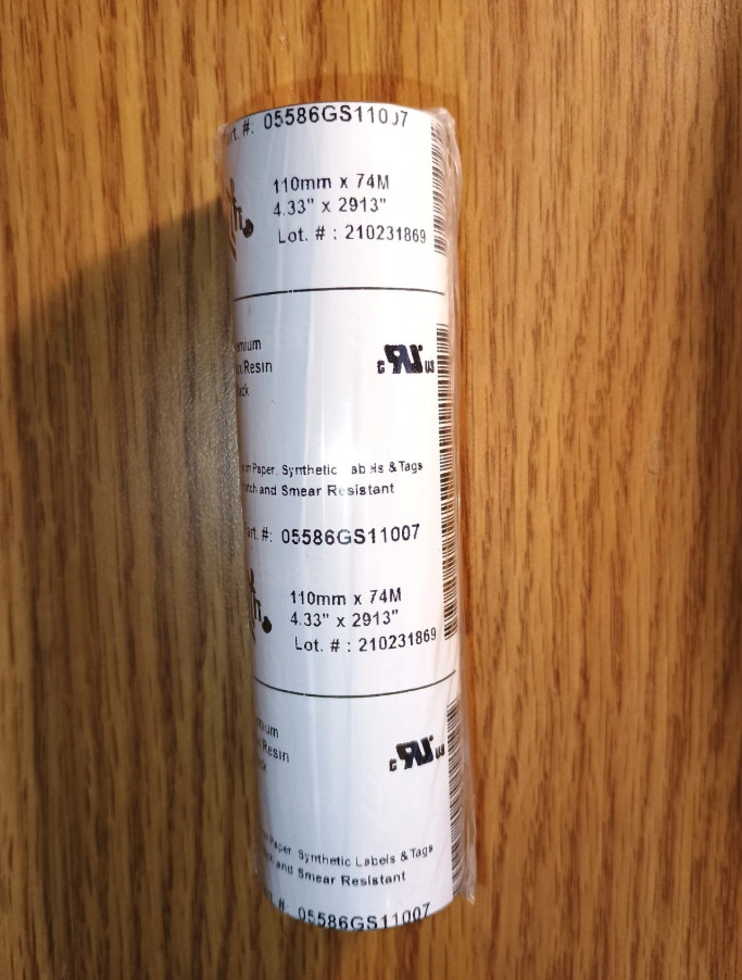 *6-Rolls* Zebra 03200GS11007 Wax Resin High Perf Resin Ribbon 4.3" x 244ft 3200
