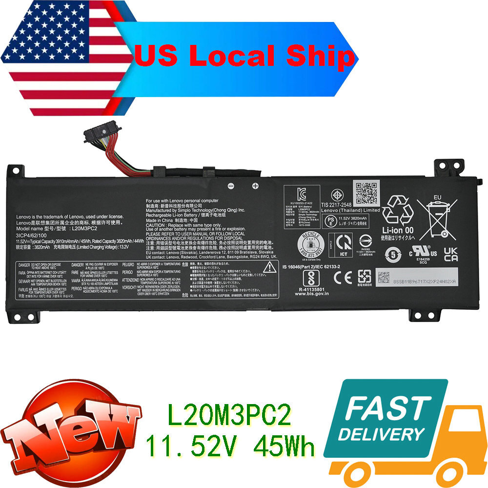 Genuine L20C3PC2 L20M3PC2 L20D3PC2 Battery for Lenovo IdeaPad Gaming 3i 3-15ACH6