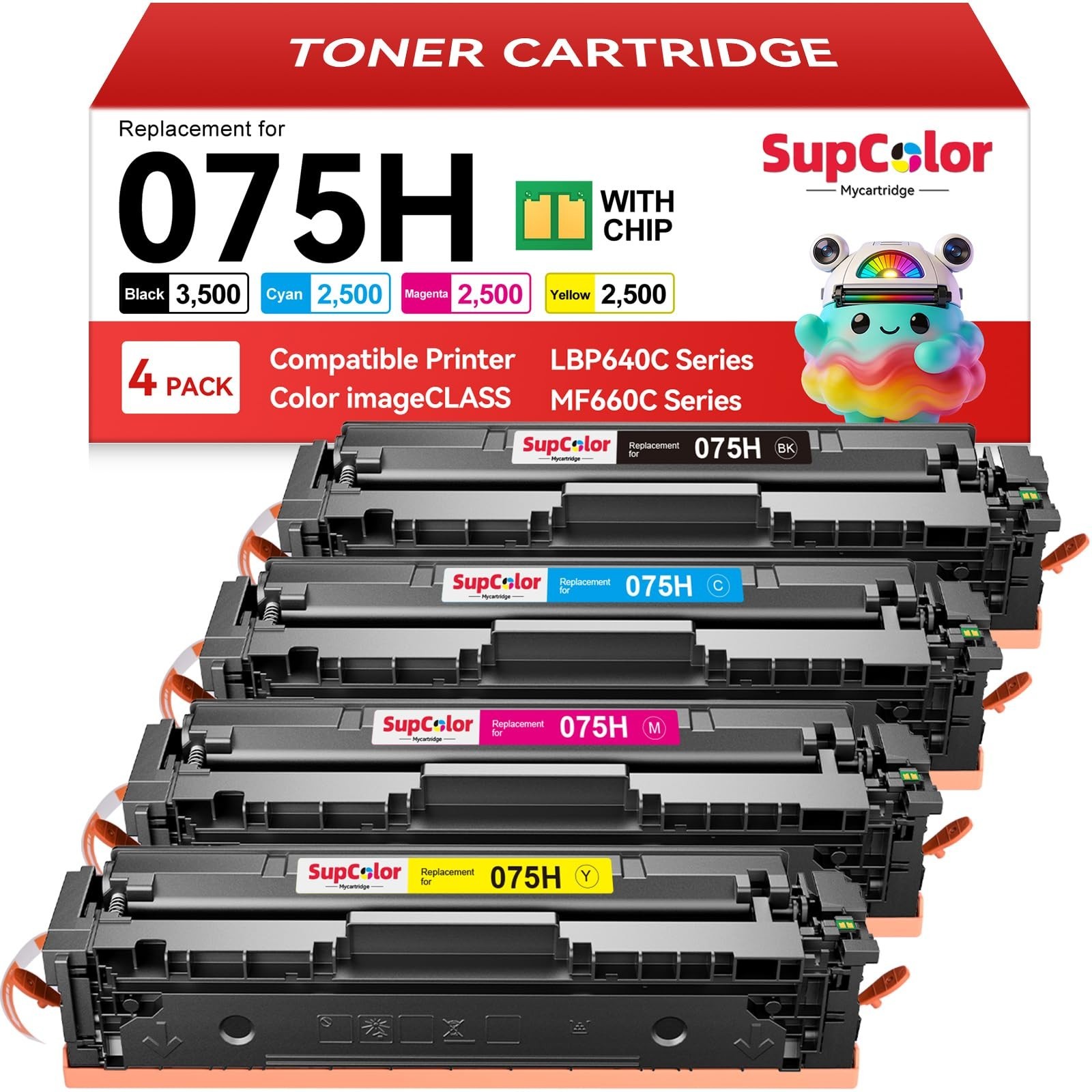 Compatible 075H Toner Cartridge Replacement for Canon 075 