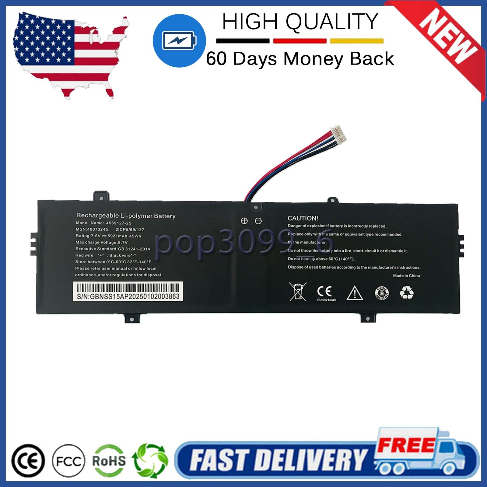 10Pin 9Line New Battery For Medion E14301 E15301 E15302 4569127-2S NV-3285128-2S