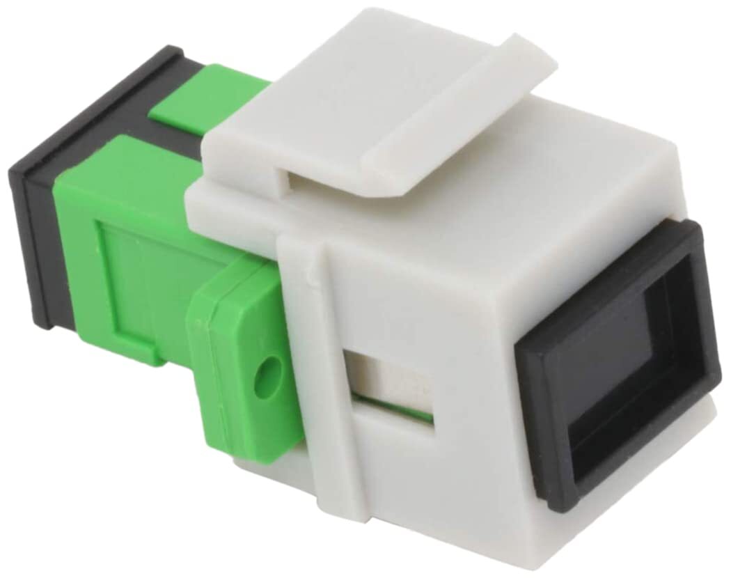 Fiber Optic Keystone Coupler Jack SC Simplex Singlemode APC Gray Adapter Network