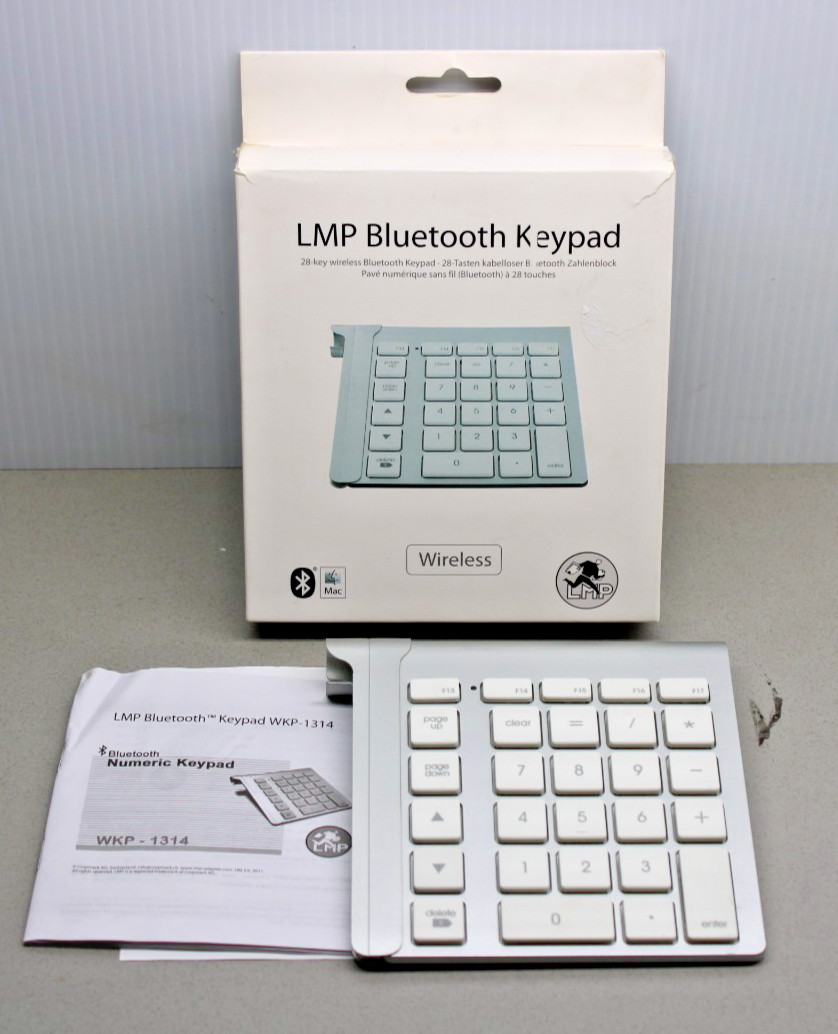 LMP Apple Mac Bluetooth Numeric Keypad WKP-1314 Silver for A1314 Keyboard
