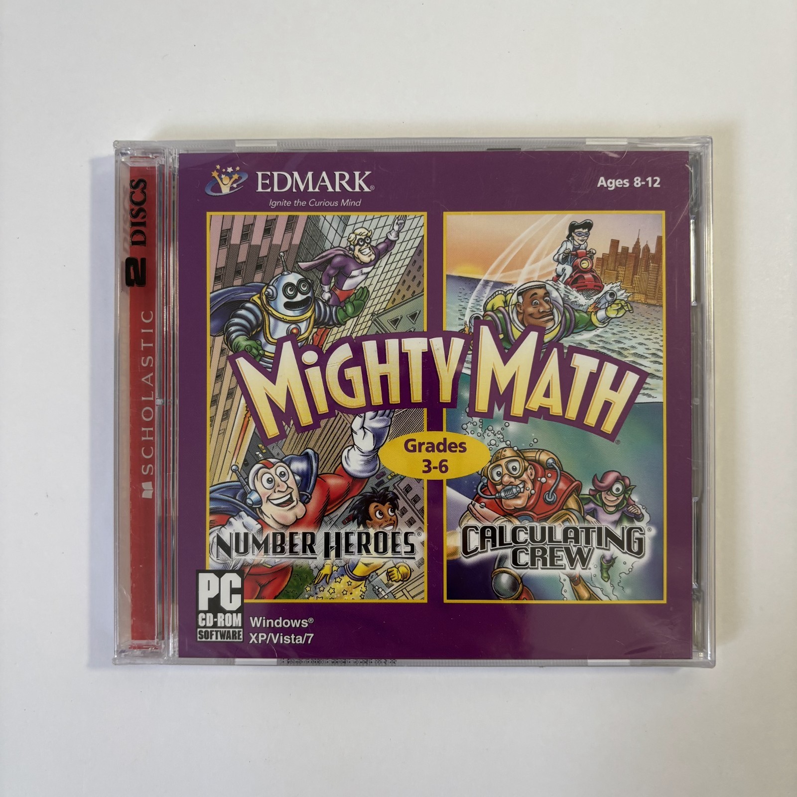 Edmark Thinkin Things Mighty Math Number Heroes Calculating Crew K-3 Mac/Win NEW