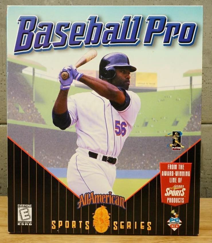 Vintage Big Box Computer Game Sierra Sports 1998 PC CD Baseball Pro All American