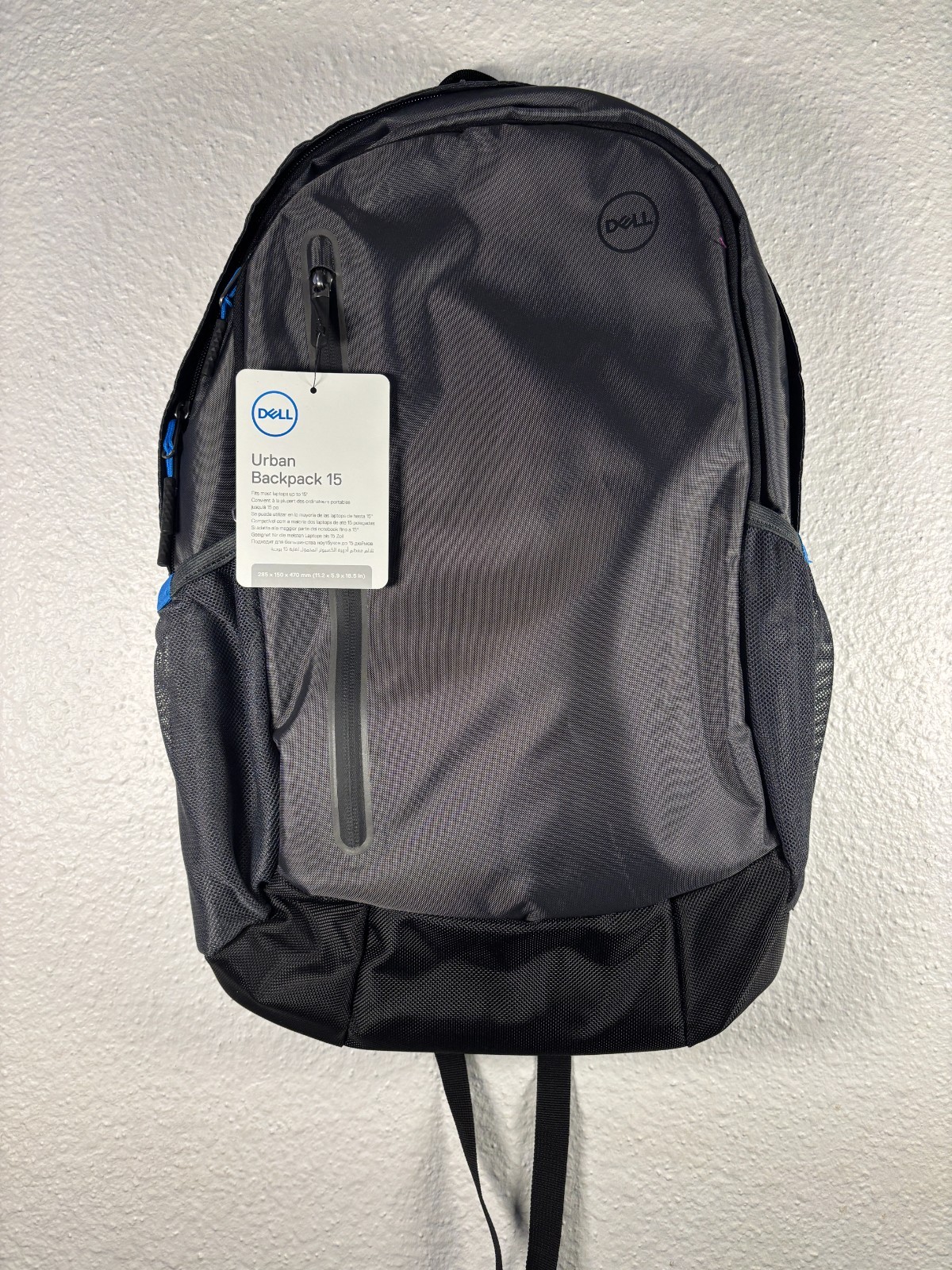Dell Urban 15 Backpack Adjustable Shoulder Strap Air Mesh Padded Gray 97X44 NWT