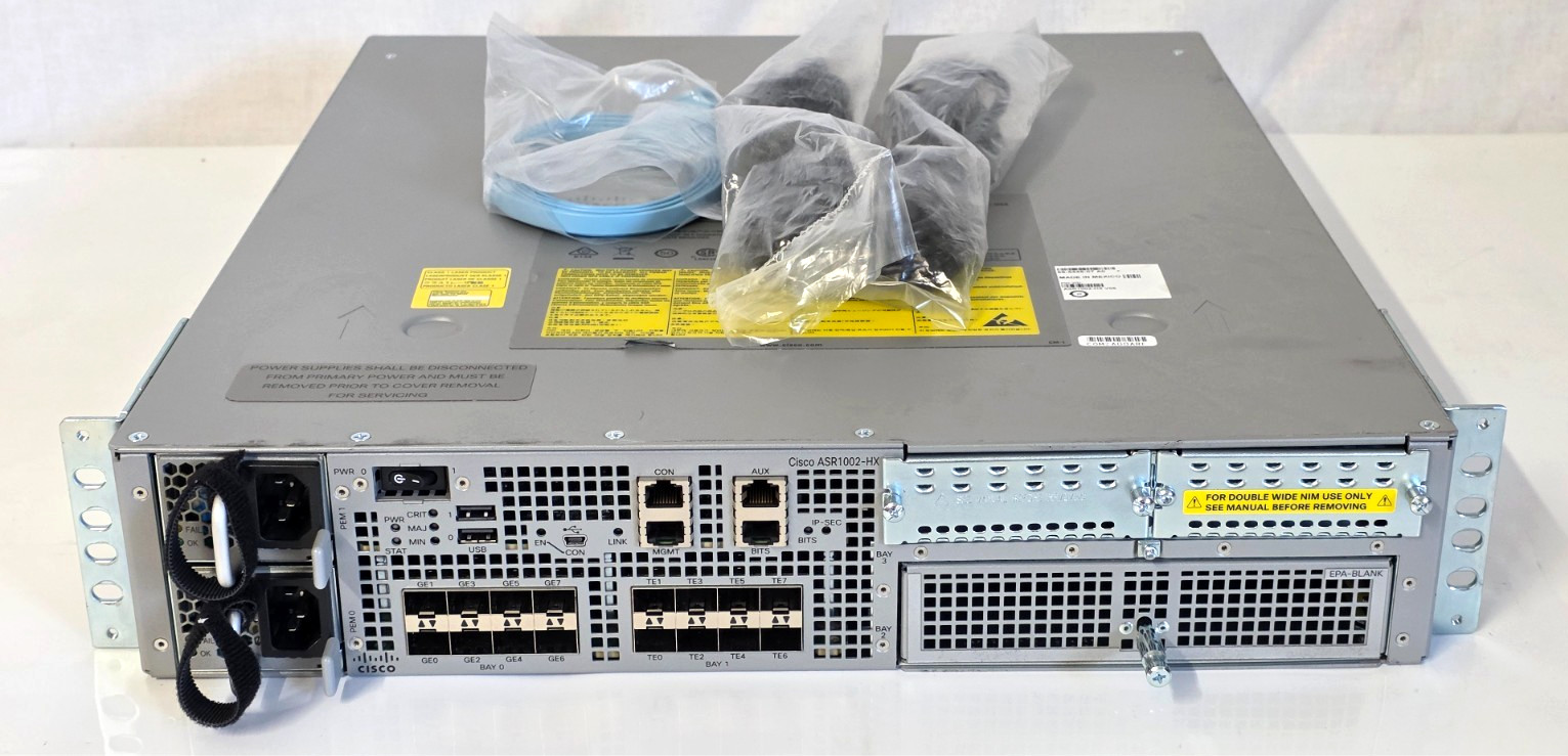Cisco ASR1002-HX Router 8 Port SFP 1G 8 Port SFP 10G Dual PSU