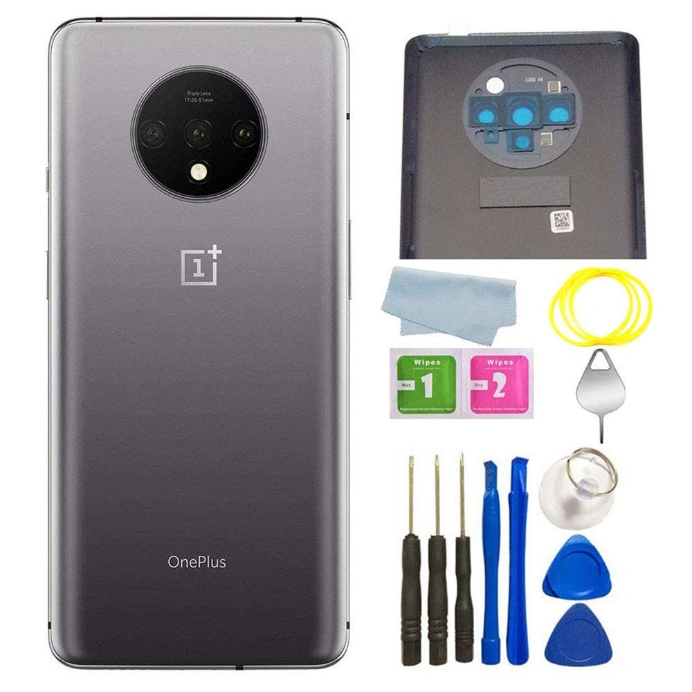 Battery Back Cover Rear Glass + Camera Lens for OnePlus 7T 6.55in Replacement
