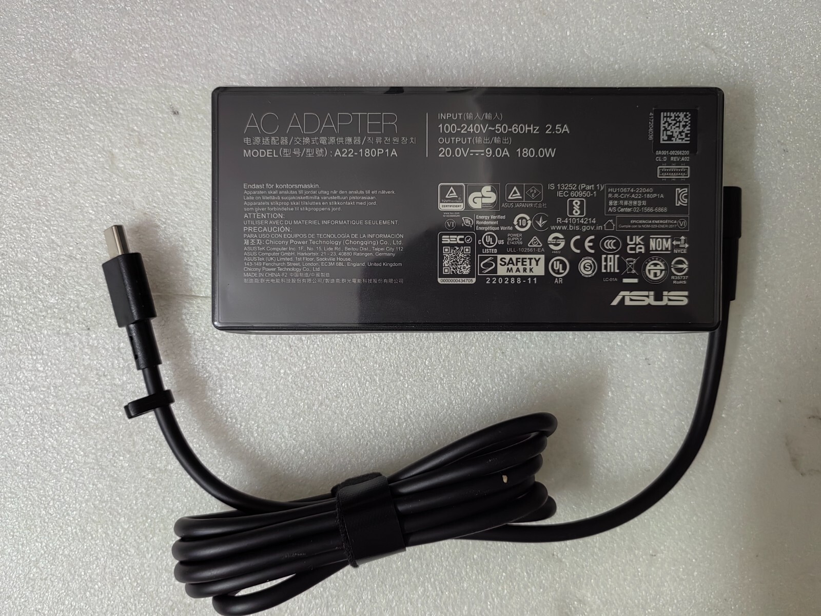 For ASUS ROG Zephyrus G14(2024) GA403U Original A22-180P1A 20V 9A 180W adapter