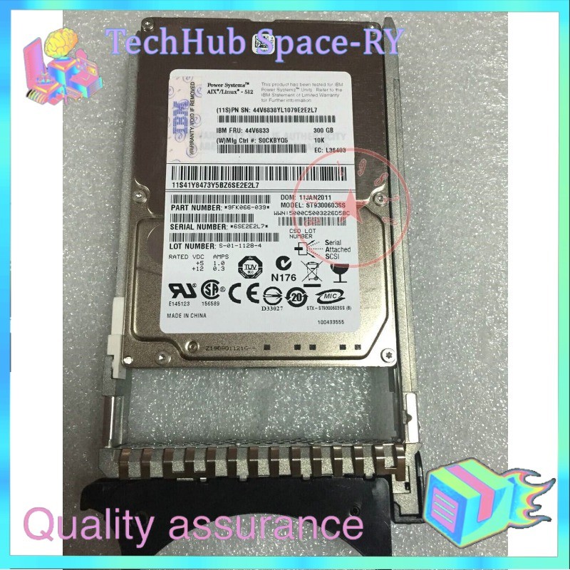 44V6833 IBM 300GB 10K RPM SAS SFF (AIX) PSeries HDD 44V6831