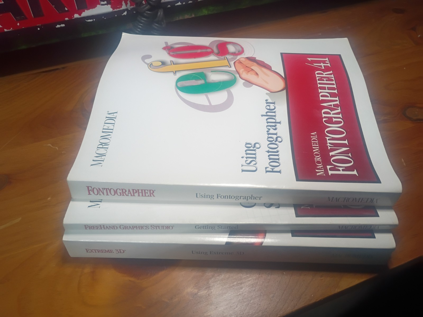 Vintage Macromedia Software Manual Lot Fontographer 41 Extreme 3D FreeHand...